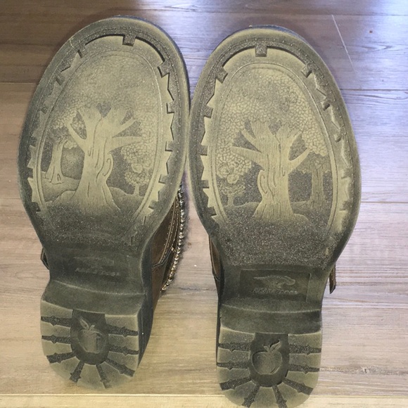 Rocket Dog Boot Size 6 Brown With Side Zipper and Knitted Cuff - Picture 5 of 9